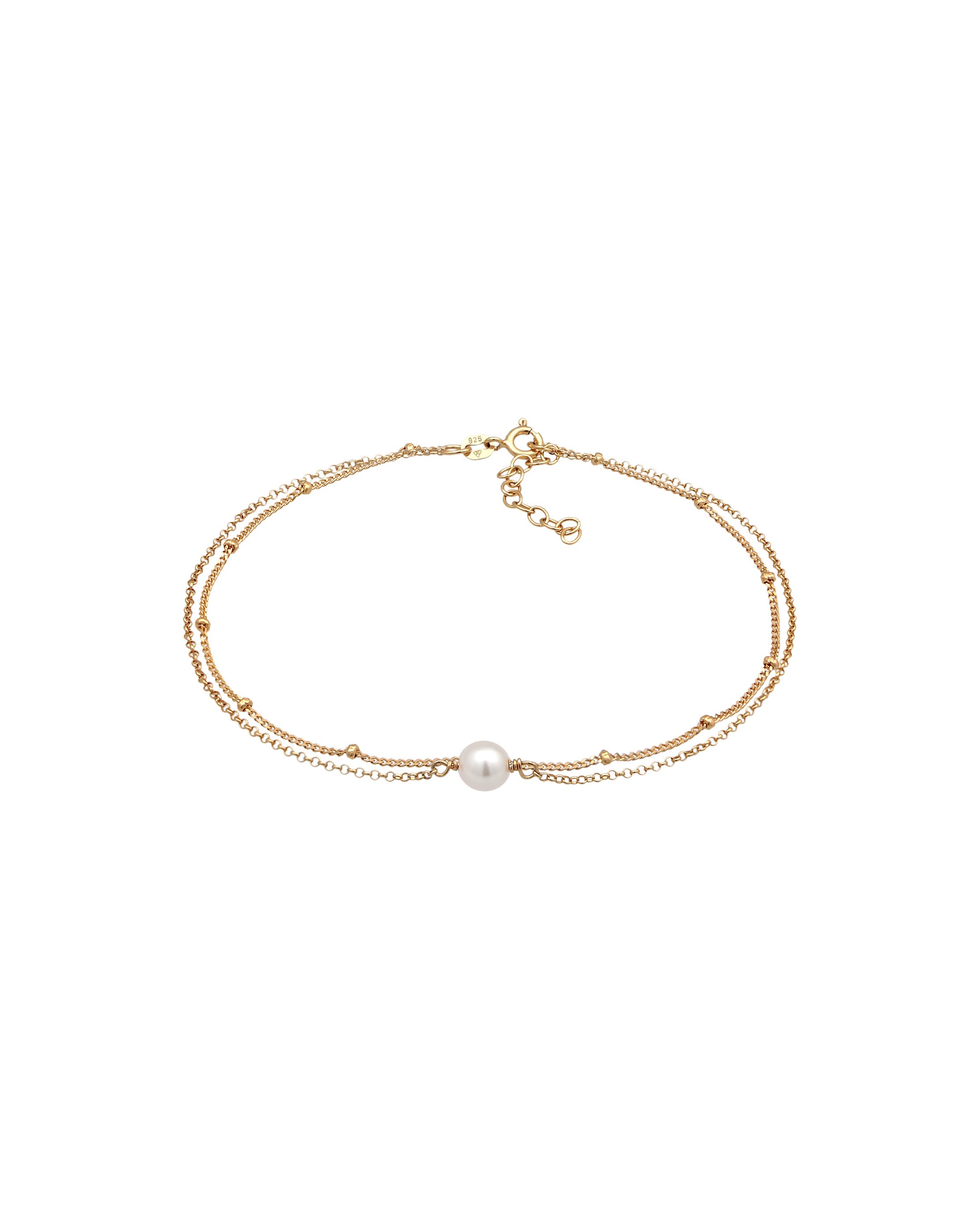 Elli Shell pearl ball chain layer 925 silver jewelry