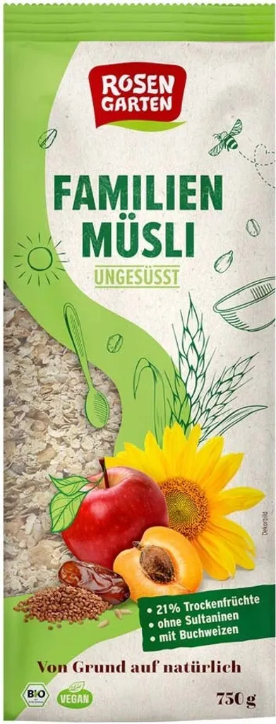 Rosengarten Naturkost Muesli - Family 750g