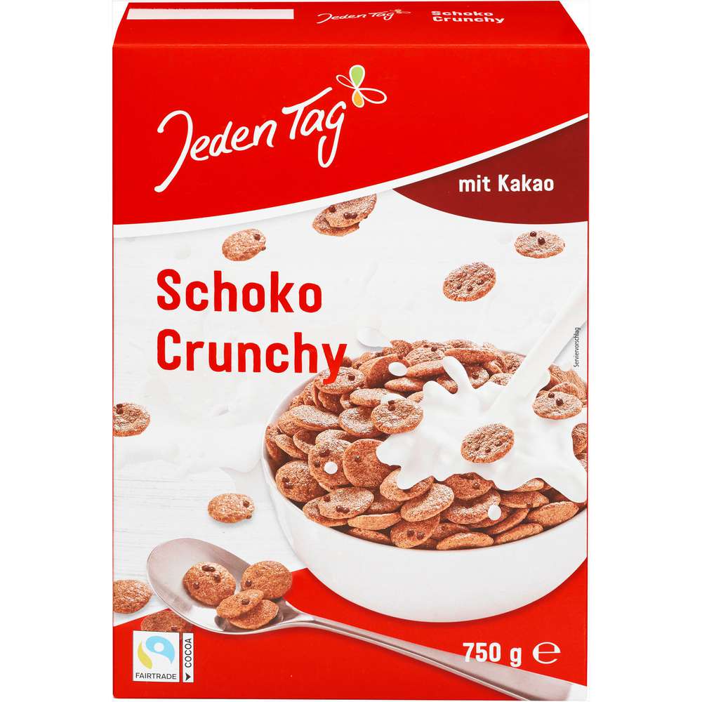 Jeden Tag Muesli Chocolate Crunchy, with cocoa