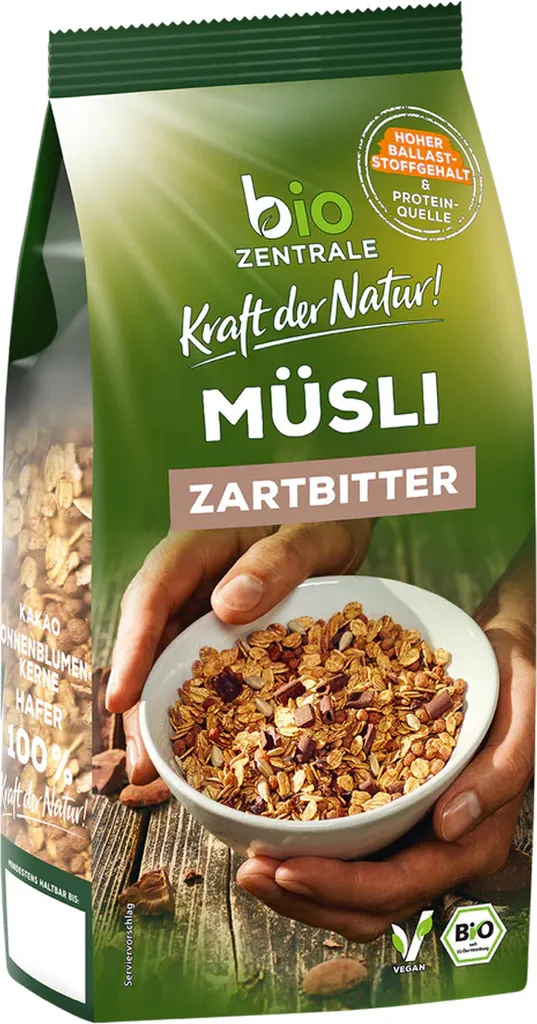 Importhaus Wilms/Impuls Dark chocolate muesli, crunchy, balanced and delicious, 500g
