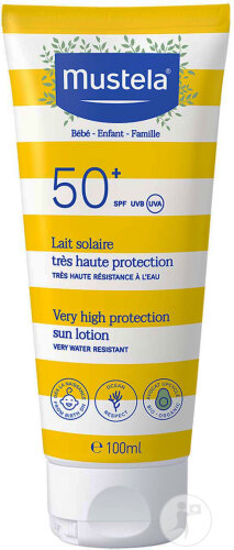 Mustela Baby Child Sun Milk Very High Protection SPF50+ Intolerant Sensitive Skin 100ml