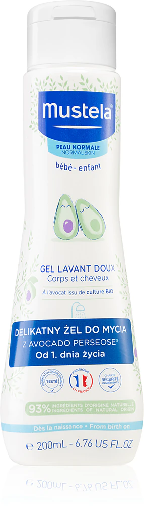 Mustela Bébé Bain hair and body cleansing gel for children 200 ml