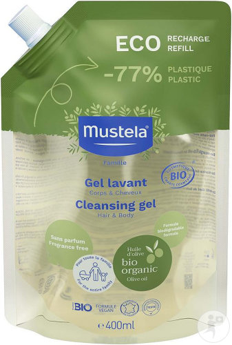 Mustela Eco washing gel organic refill pack 400ml