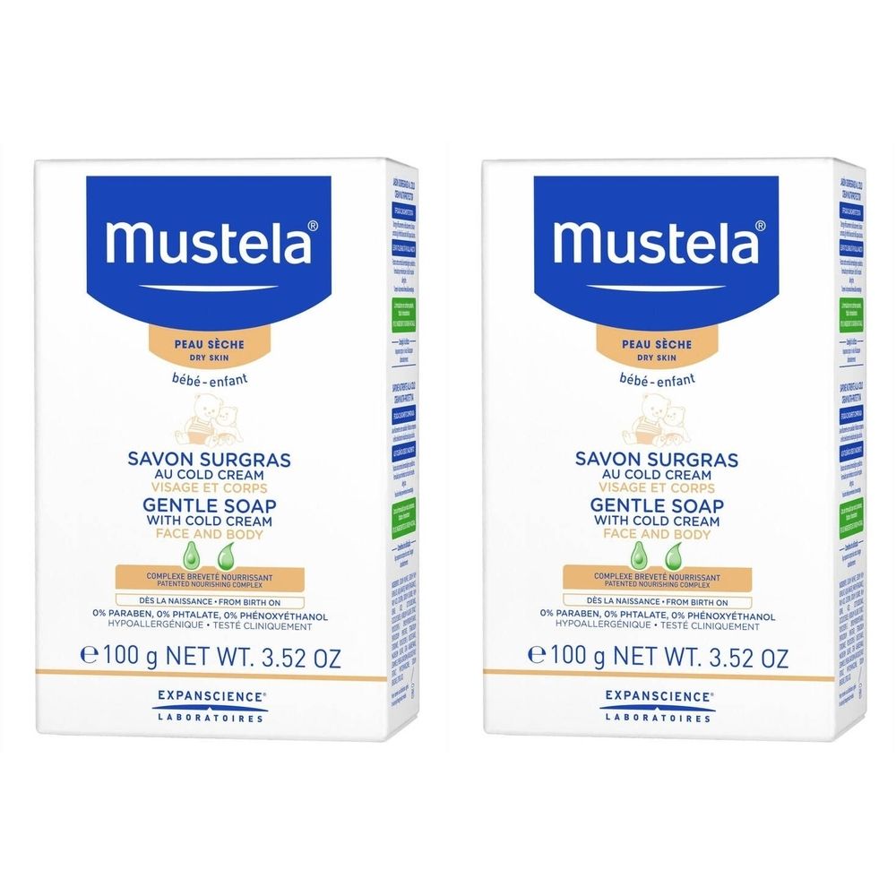 mustela® gentle soap with cold cream for dry skin 200g