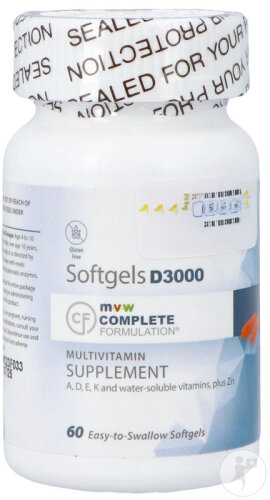 Restaxil MVW Complete Multivitamin Formula D3000 60 Soft 60 Capsules