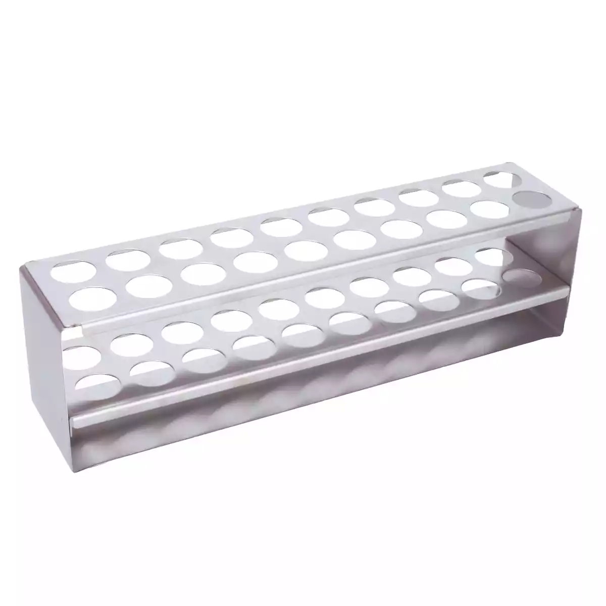 MWM Mühlacker Stainless steel test tube rack 2 x 10 tubes up to Ø 18 mm