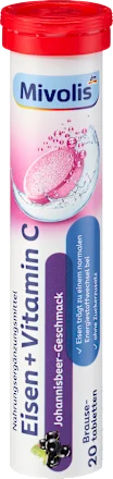Mivolis Iron + C effervescent tablets, 20 tablets, 82 g