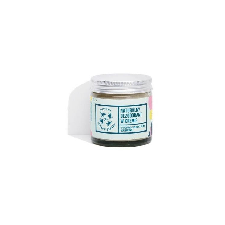 Mydlarnia Cztery Szpaki natural Citrus-Herbal Cream Deodorant with Diatomaceous Earth 60 ml
