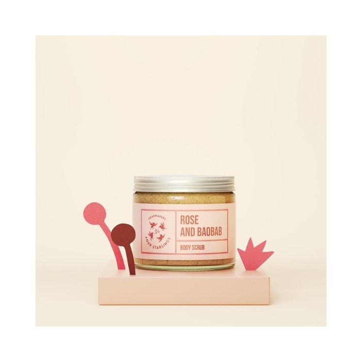 Mydlarnia Cztery Szpaki Rose and Baobab Sugar Body Scrub 250 ml