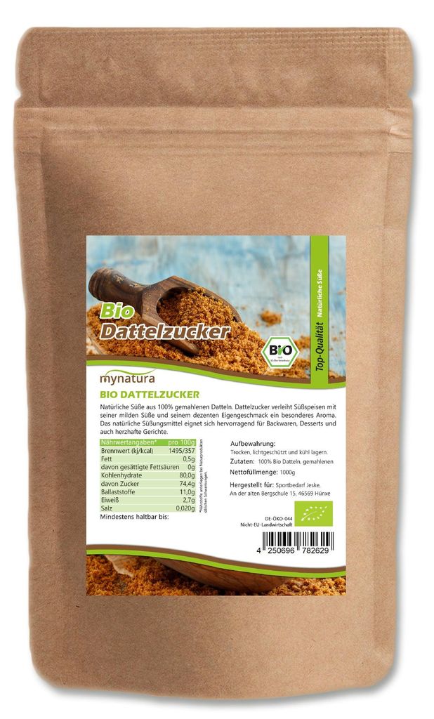 Mynatura Date Sugar – (1000g) - 3 bags (3x1000g)