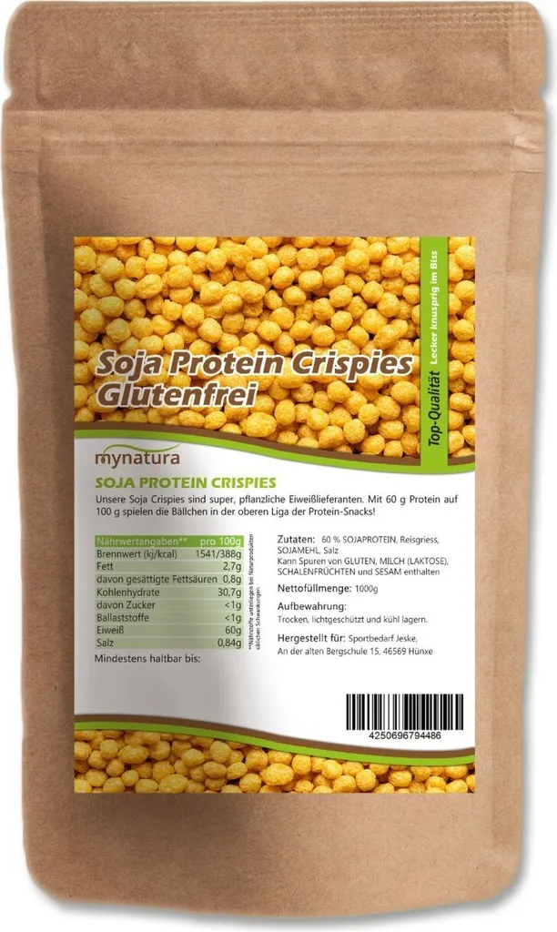 My natura Mynatura Protein Soy Crispies 60% protein 1000g bag