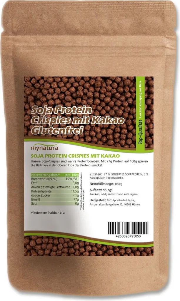 My natura Mynatura Protein Soy Cocoa Crispies 77% 1000g bag