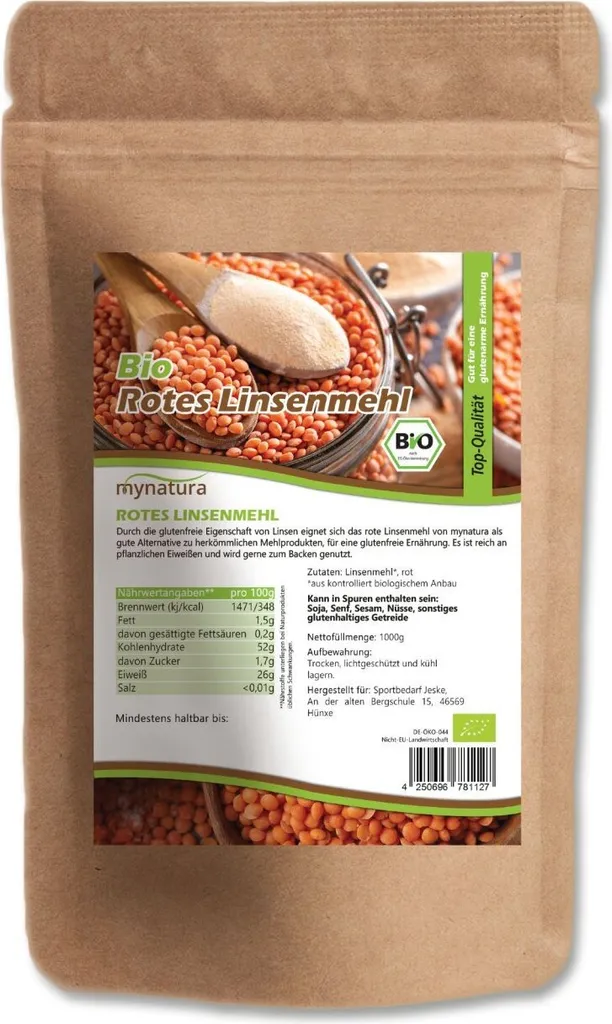 My natura MynaturaLentil Flour – red - 1Kg 1 bag