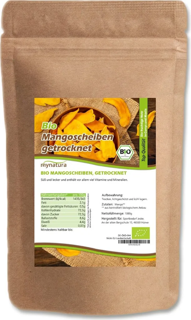 My natura Mynatura dried mango slices 1 kg 1 bag