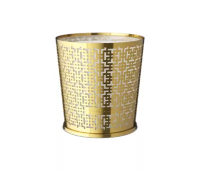 Mystic Cedar Scented Candle & Metal Window Gold sleeve 2500g