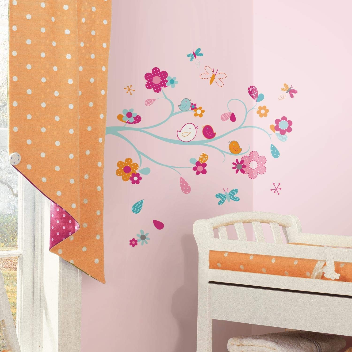 RoomMates Friendly Bird Children's Repositionable Wall Stickers, Multi-Colo