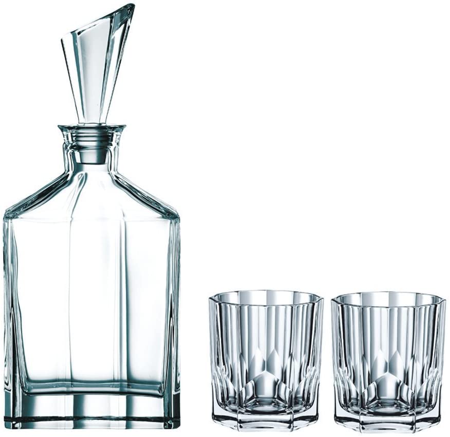Spiegelau & Nachtmann Aspen 0090024-0 Whisky Set 3-Piece Decanter and Tumblers