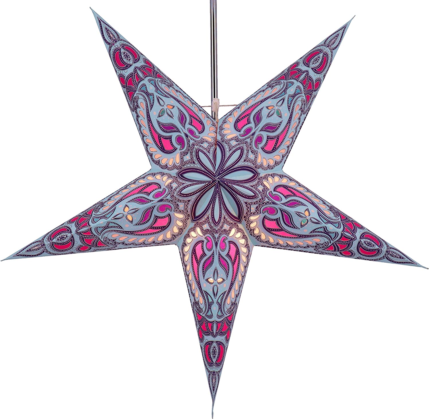 Guru-Shop Foldable Advent Light Paper Star Christmas Star Anubis Red Star Window Decoration 5 Tips