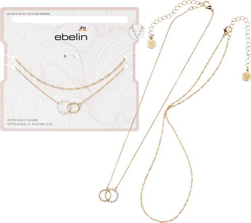 ebelin Gold-look necklaces, 2 pieces