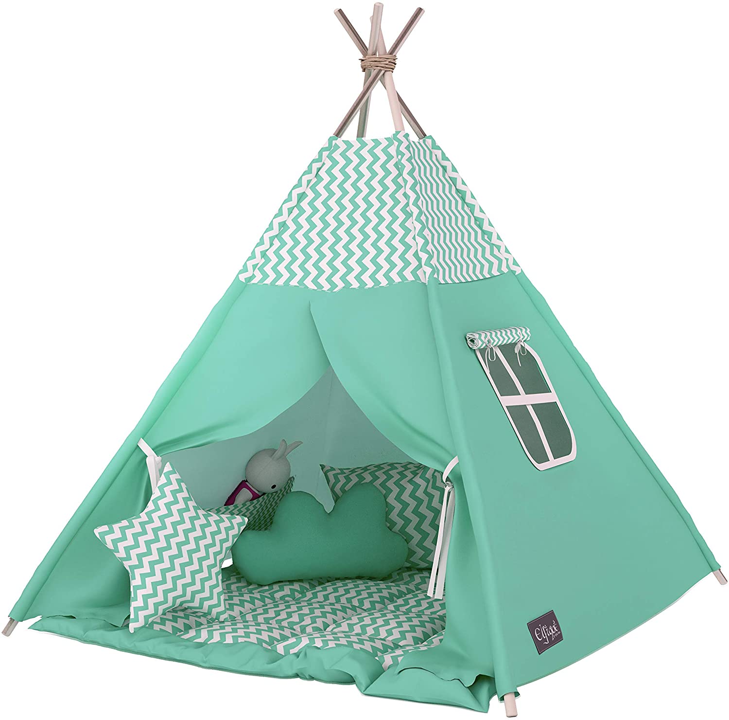 Elfique New Elfique Teepee Indian Tent, Play Tent, Double Padded Blanket