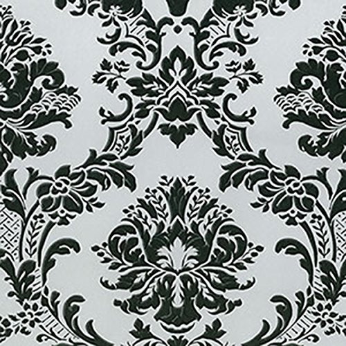 galerie-24 Md29433 - Silk Impressions Damask Black & Silver Gallery Wallpaper
