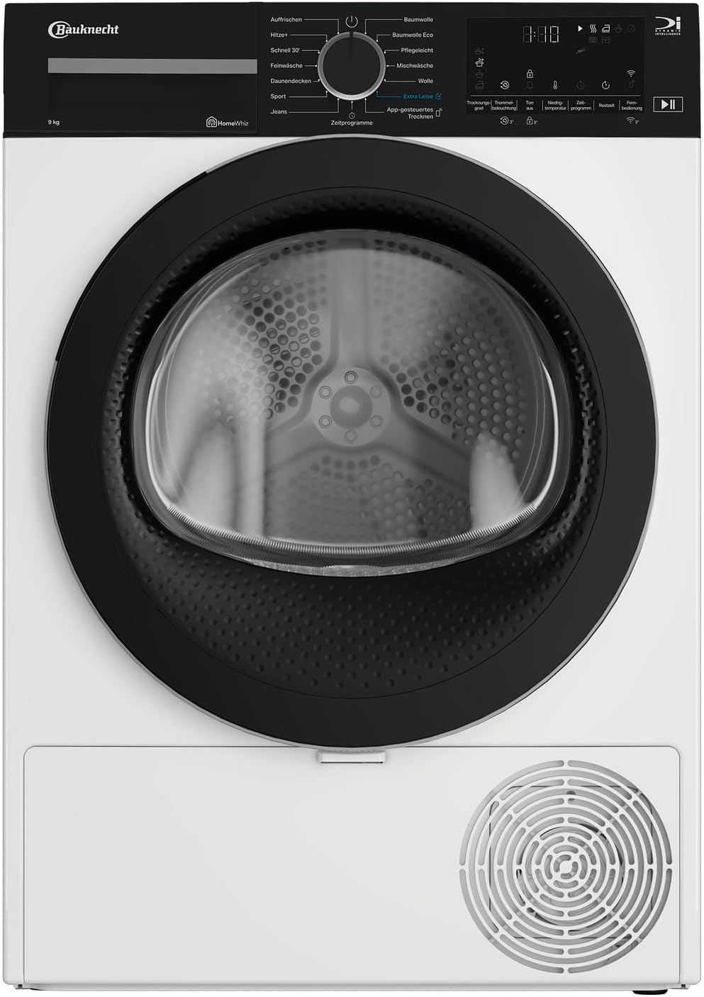 Bauknecht BT 9RC WS Heat Pump Dryer, 20 lbs, Precision Dry - Intelligent Drying, Adaptive Dry, HomeWhiz App, Delay Start and Remaining Time Display, White