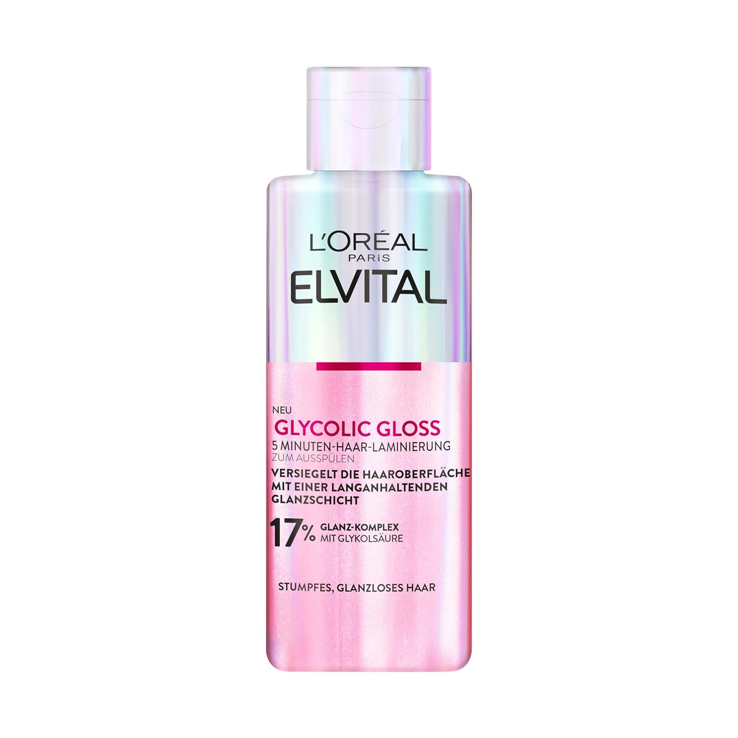 L'Oréal Paris L\'Oréal Paris Elvital 5 Minute Hair Lamination for Dull and Dull Hair, Improves Hair Quality and Shine, with Glycolic Acid, Glycolic Gloss, 200 ml