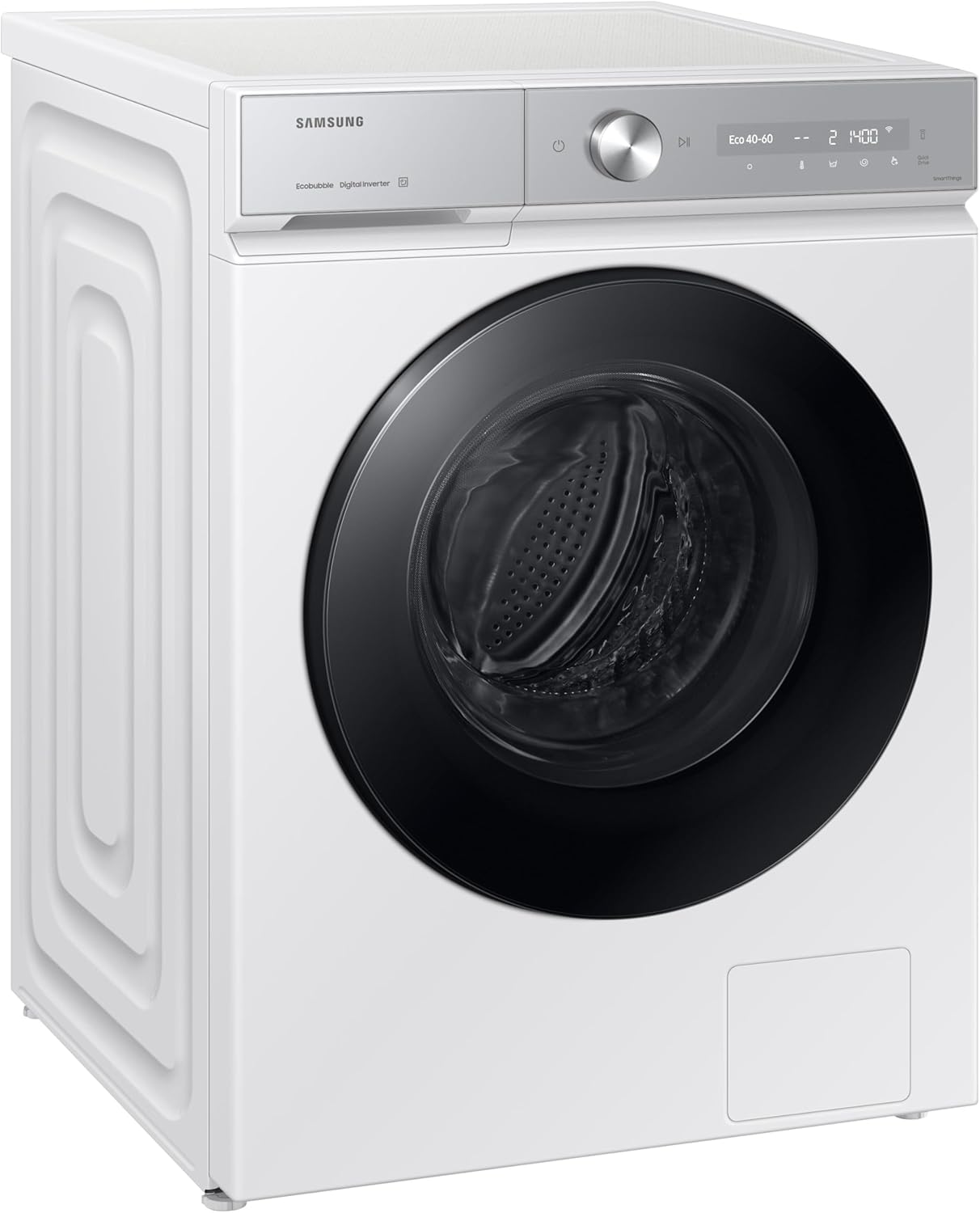 Samsung WW90DB8U95GHU2 Bespoke Washing Machine, 9 kg, 1400 rpm, Extra Energy Saving, Energy Saving, Energy Efficiency Class A (-30%), AI Ecobubble, QuickDrive, AI Wash, SuperSpeed 39 Min, White