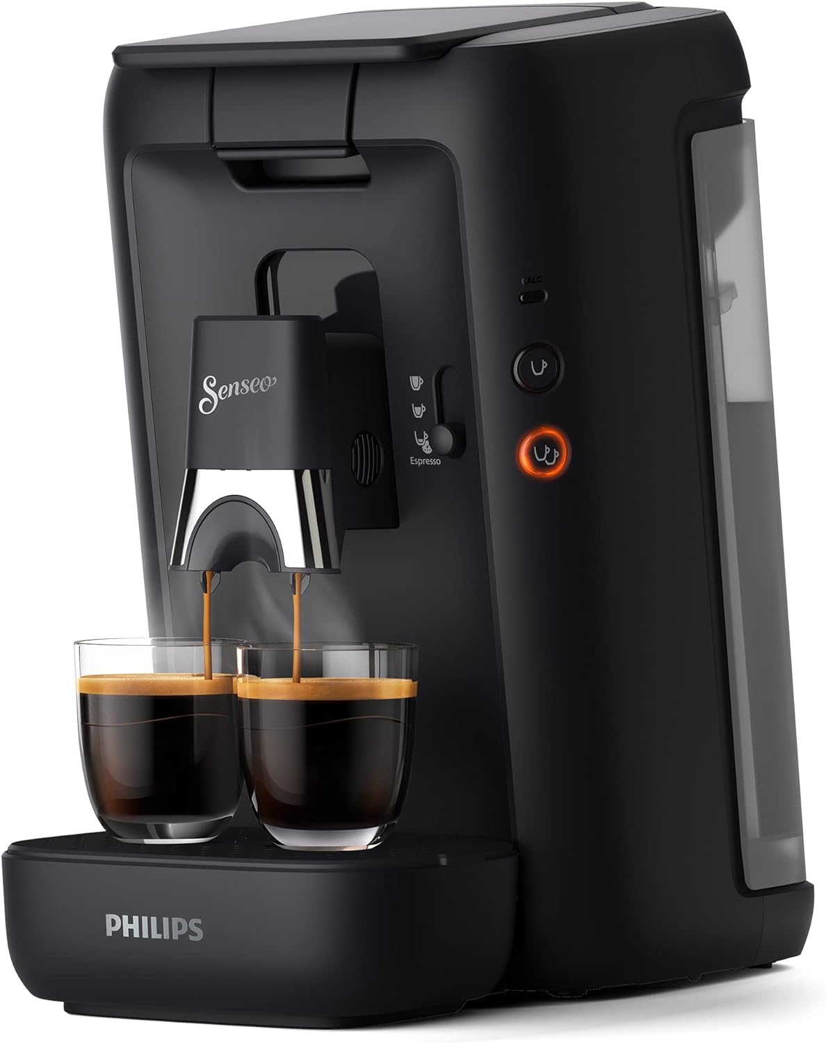 Philips Domestic Appliances Philips Senseo Maestro Coffee Machine with Water Tank of 1.2 L, Intensity Selection and Memo Function, Green, Colour: Black (CSA260/61)