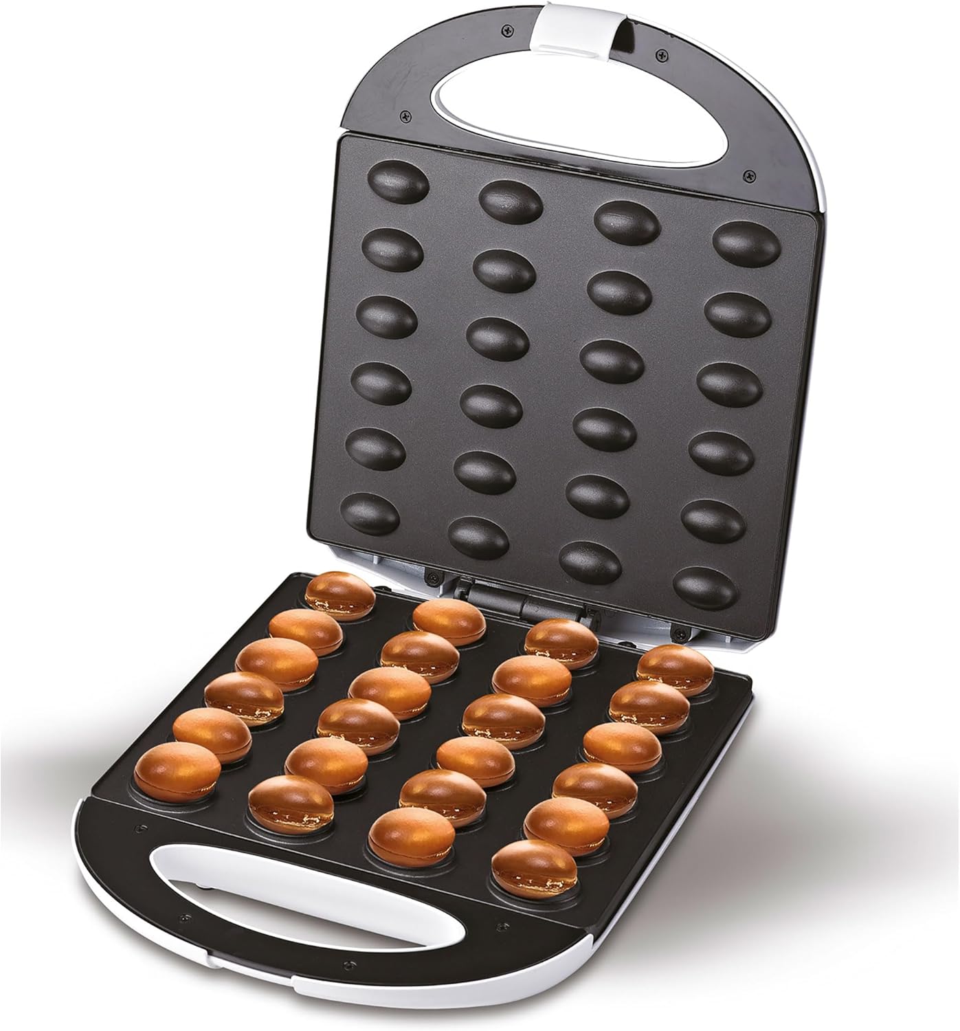 Mesko MS3081 Electric Pasta Waffle Maker Oreshki Filled with Cream, 24 Halves Baked Cookies in 2 Minutes Non-Stick Plates, Nut Maker, White, 1600W