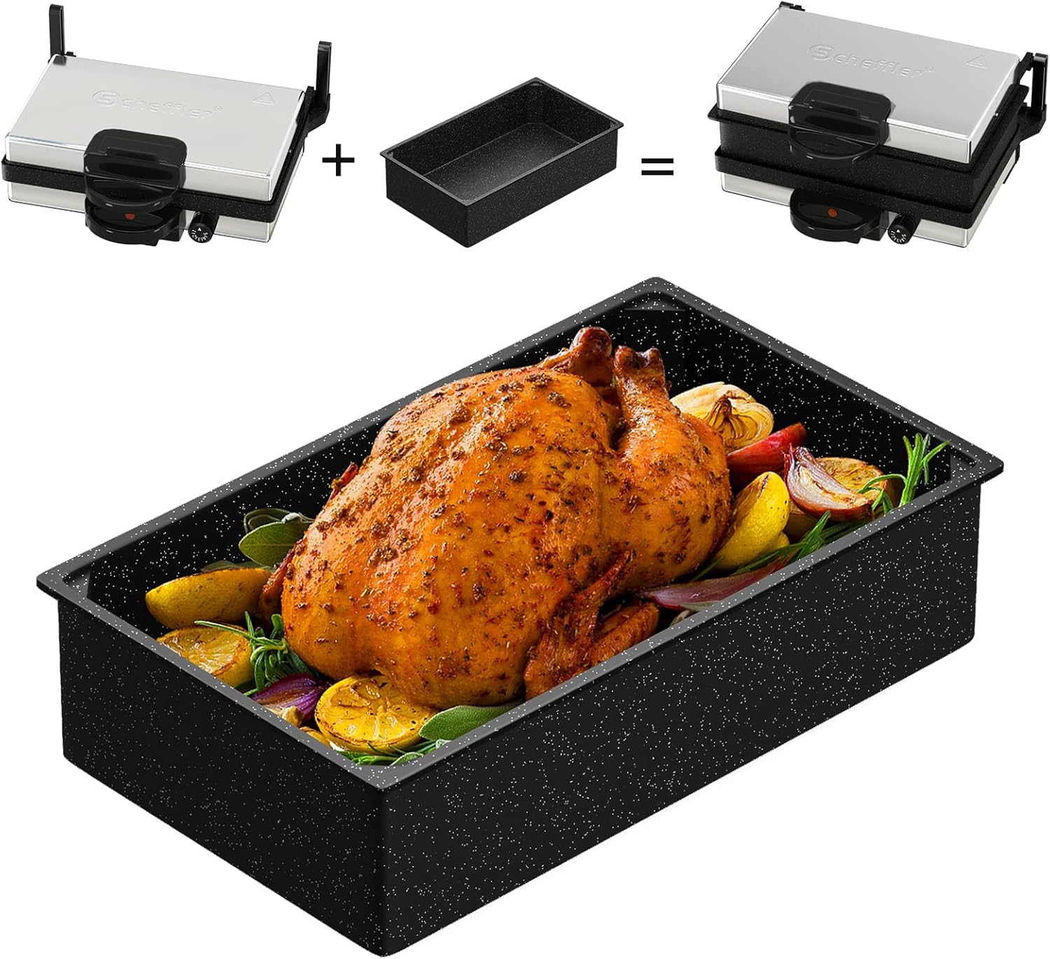 Scheffler Large casserole dish, cast iron bread baking mould, rectangular baking mould, cake mould, oven mould, perfect for lasagna and baking