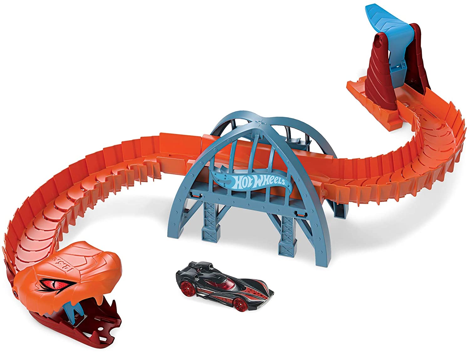Hot Wheels Gjk88 - City Viper Bridge Attack Playset For Sliding And Storyte