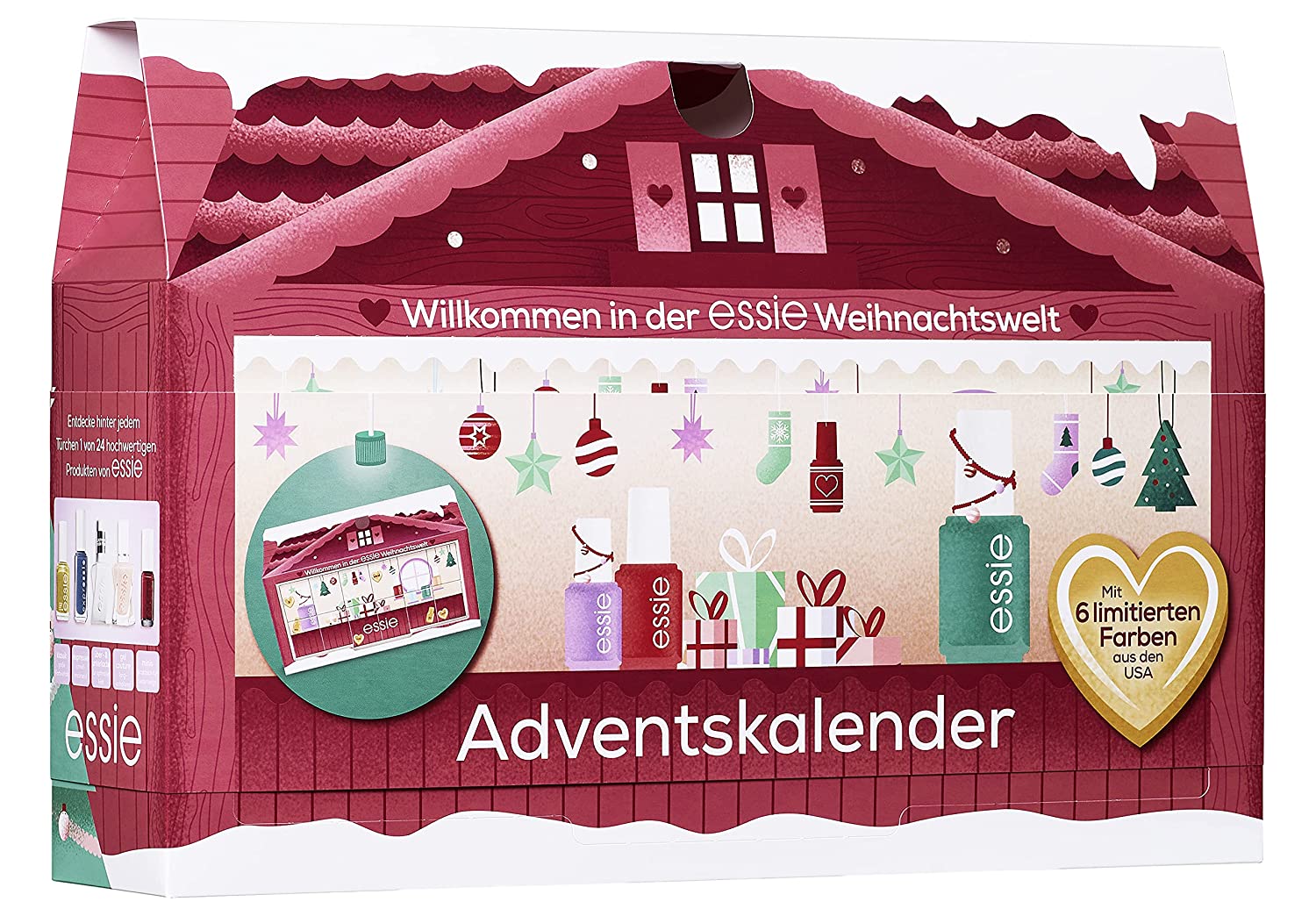 essie Adventskalender 2021 für Nagellack Liebhaber, Farbvielfalt mit US-exklusiven Farben, Beauty Adventskalender, Überraschungen zur Maniküre und Nagelpflege, 24 Artikel für Makeup- und Kosmetik-Fans, verschiedene farben ‎nr.