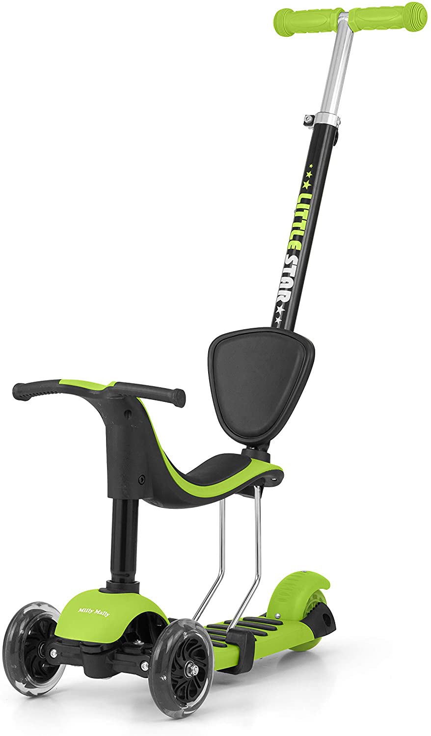 Milly Mally Little Star 3-Wheel Scooter Green