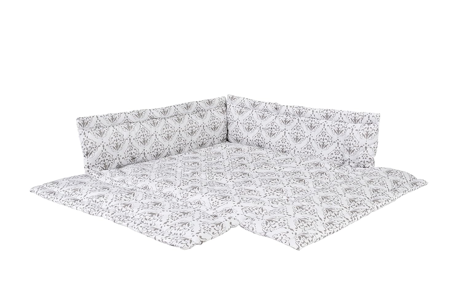 Schardt 13 213 00 00 1/739 Playpen Liner 100x100 cm Ornaments Grey