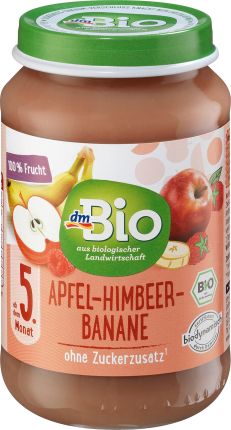 dmBio Fruits Apple-raspberry-banana from the 5th month, Demeter, 190 g