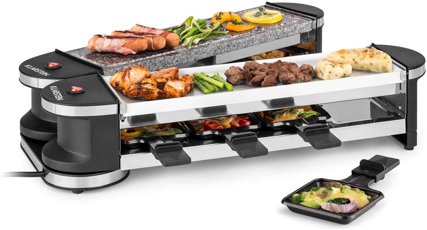 Klarstein tenderloin mini raclette Grill 360° base station, aluminium and h