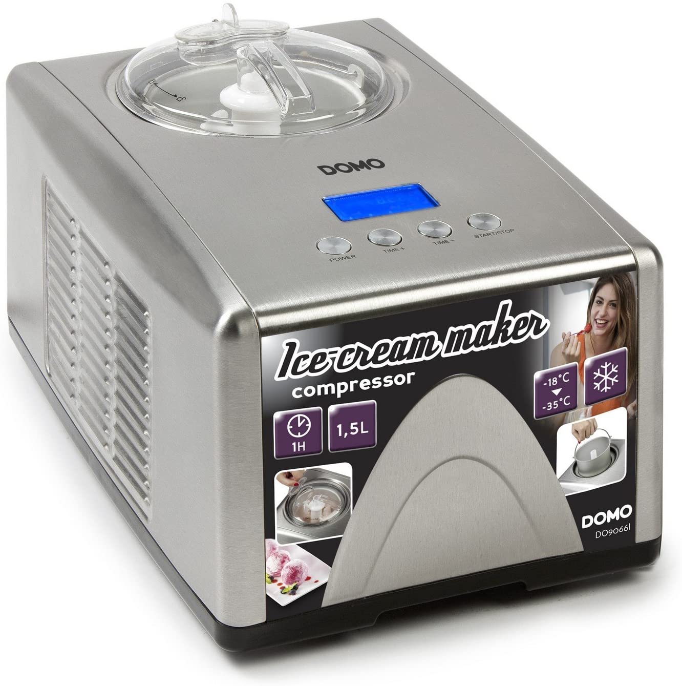 Domo DO9066I Ice Cream Maker with Compressor