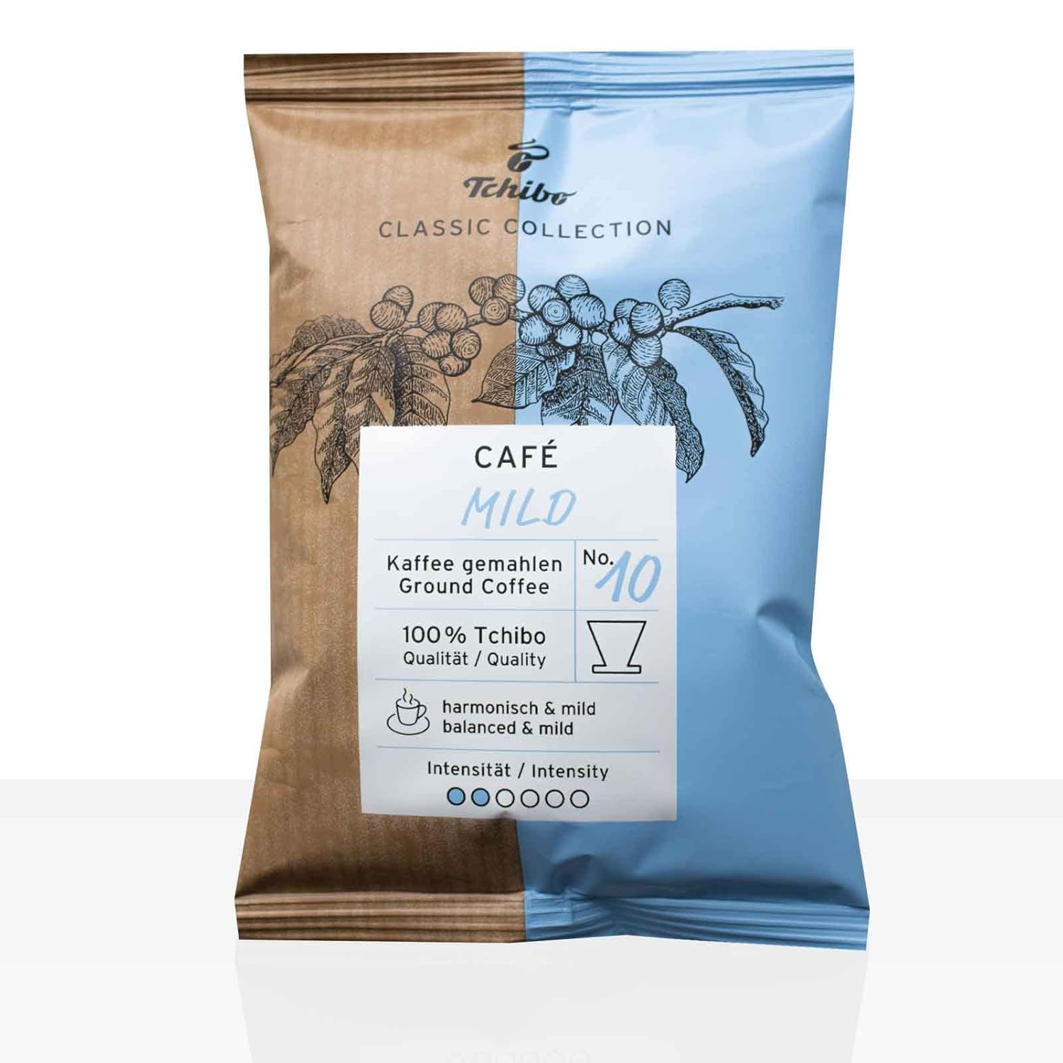 Tchibo Cafe Mild - 75 x 70 g Ground Coffee, Filter Coffee, 100% Arabica
