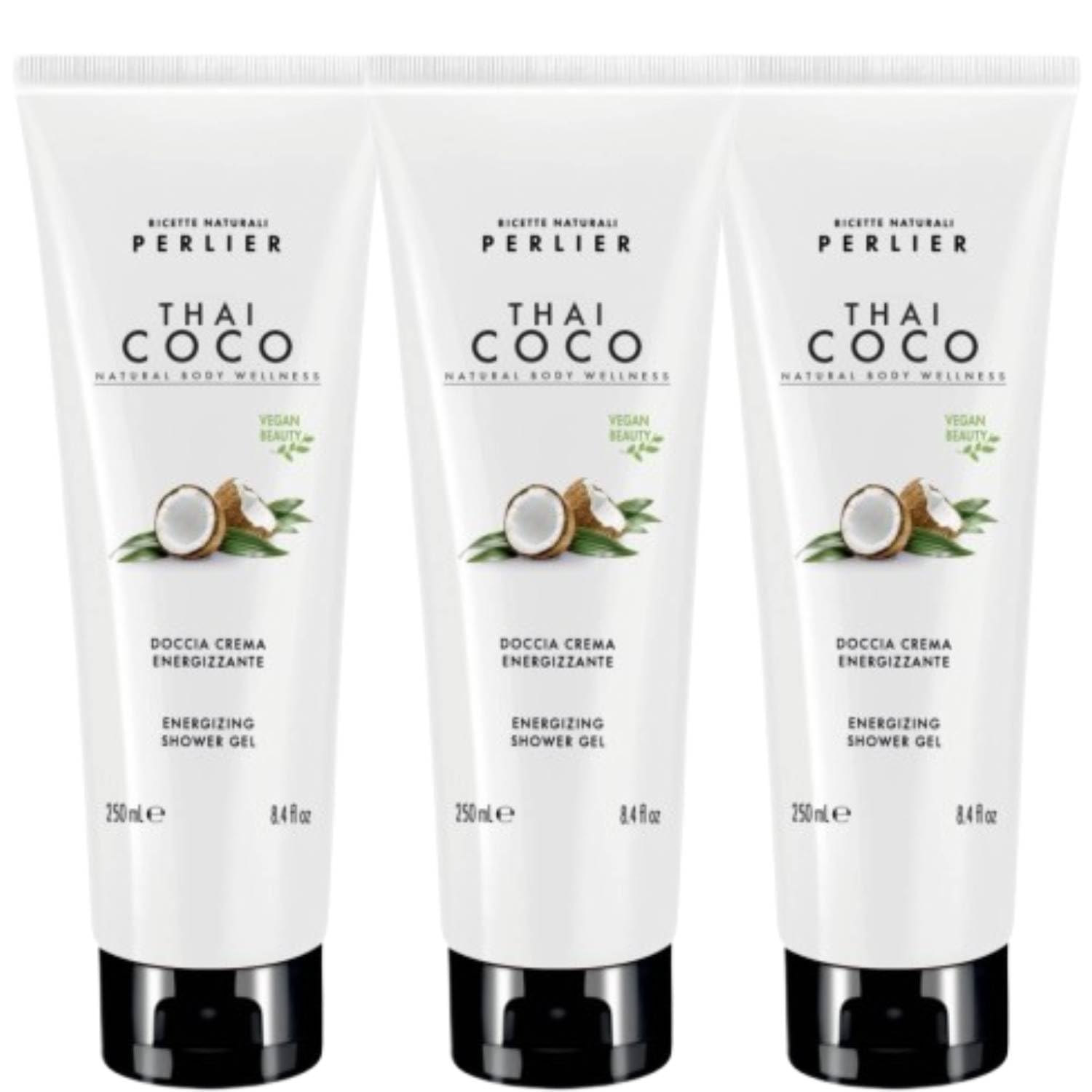 Perlier Thai Coco Shower Cream - with Pure Natural Coconut Oil - Moisturizing and Revitalizing Body Cleansing - 250 ml Bottle (3)