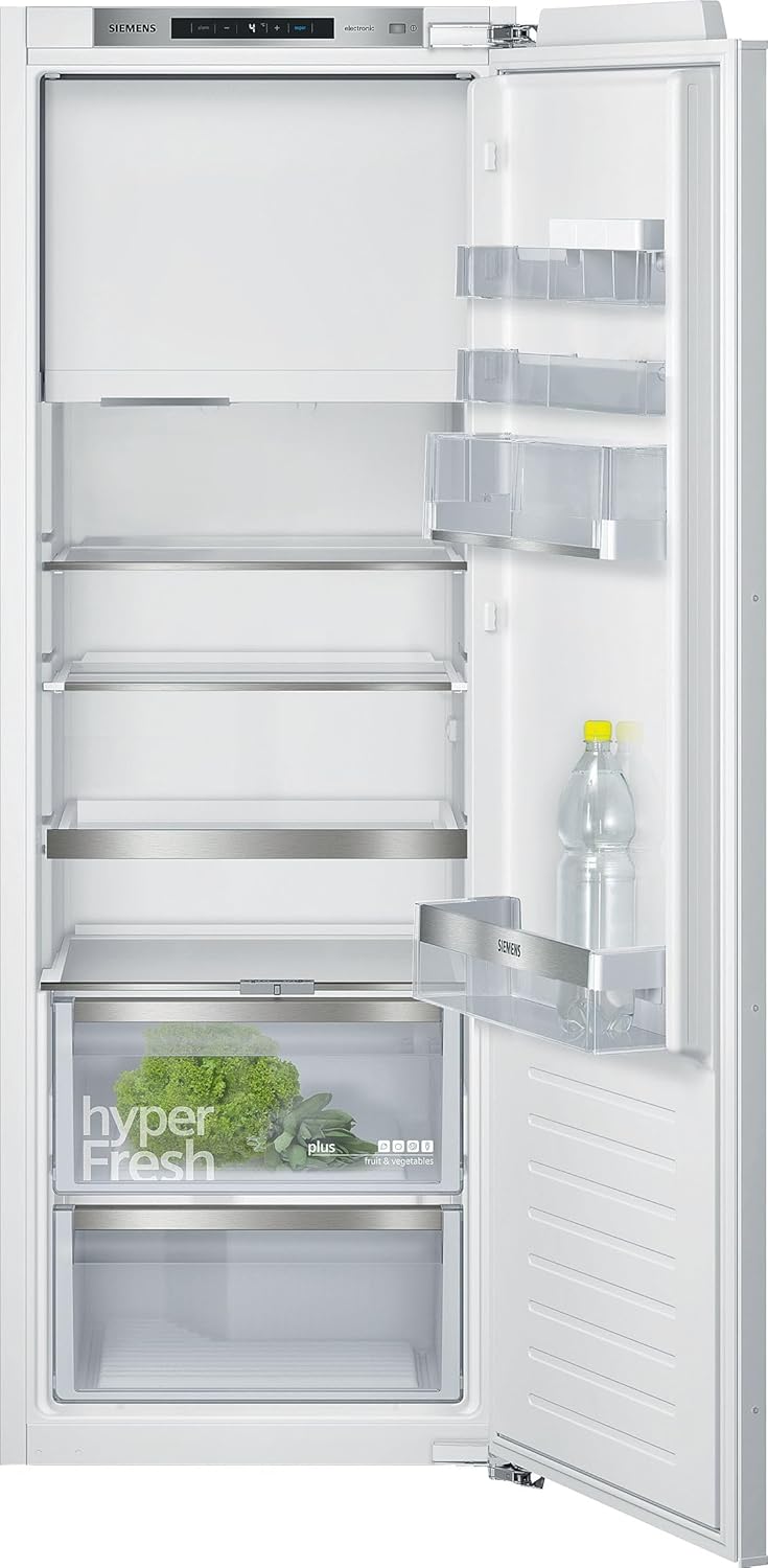 SIEMENS KI72LADE0 iQ500 Built-In Fridge with Freezer, 174 kWh per Year, 248 L, hyperFresh Plus, LED Lighting, SuperCooling, Flat Hinge