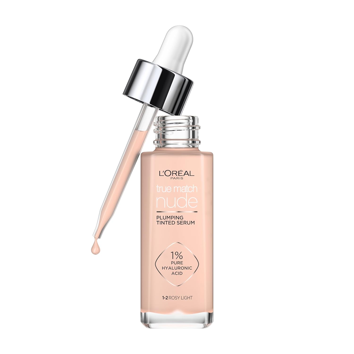 L'Oréal Paris L\'Oréal Paris Tinted Serum, Nourishing Liquid Foundation with Hyaluronic Acid, True Match Tinted Serum, No. 1-2 Very Light to Light, 1 x 30 ml