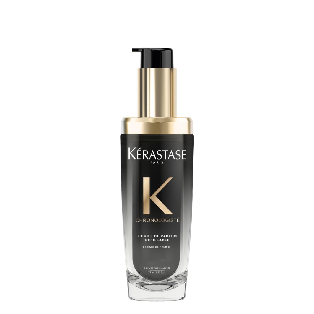 Restaxil Kérastase Chronologiste L\'Huile de Parfum Antistatic Fragrance Oil for All Hair Types, Nourishing and Strengthening Hair Care with Heat Protection and Intense Fragrance, Refillable Bottle, 75 ml