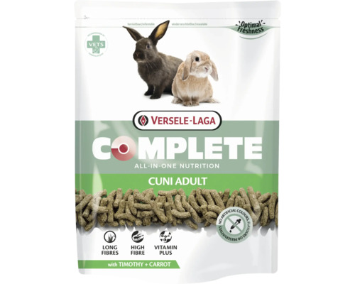 Rodent food VERSELE-LAGA Complete Cuni Adult 500g 100% extruded, grain-free food for adult rabbits in a fresh bag