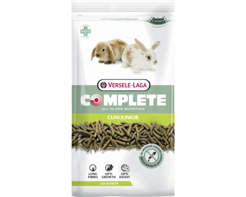 Rodent food VERSELE-LAGA Complete Cuni Junior 1.75 kg 100% extruded, grain-free food. Especially for young rabbits up to 6 to 8 months old in a fresh bag
