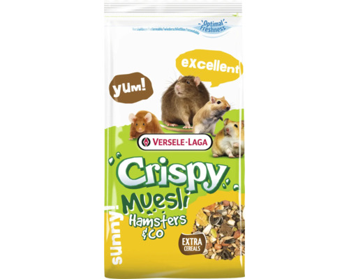 VERSELE-LAGA Crispy Muesli rodent food - Hamsters & Co. 1 kg for hamsters, rats, and gerbils