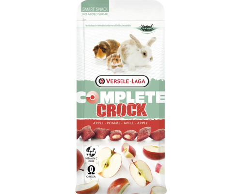 Rodent snack VERSELE-LAGA Complete Crock Apple 50 g crispy casing with delicate apple filling for rabbits, guinea pigs and hamsters in a fresh bag