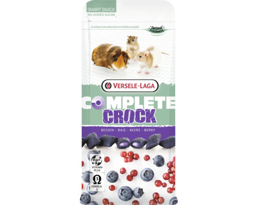 Rodent snack VERSELE-LAGA Complete Crock Berry 50 g crispy shell with delicate berry filling for guinea pigs, rats, mice, gerbils in a fresh bag