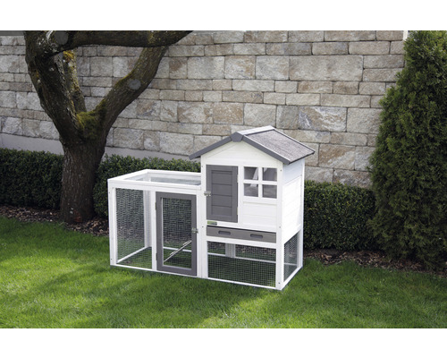 KERBL Freetime Luke rodent hutch with metal frame on the bottom, 127 x 62 x 98 cm, white