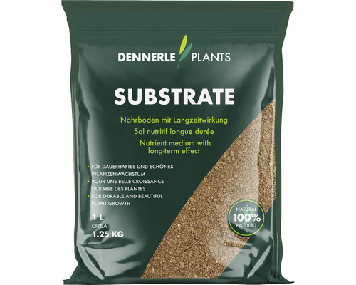 Dennerle Plants Care Nutrient medium DENNERLE PLANTS substrates approx. 0.5 mm, approx. 1.25 kg, brown